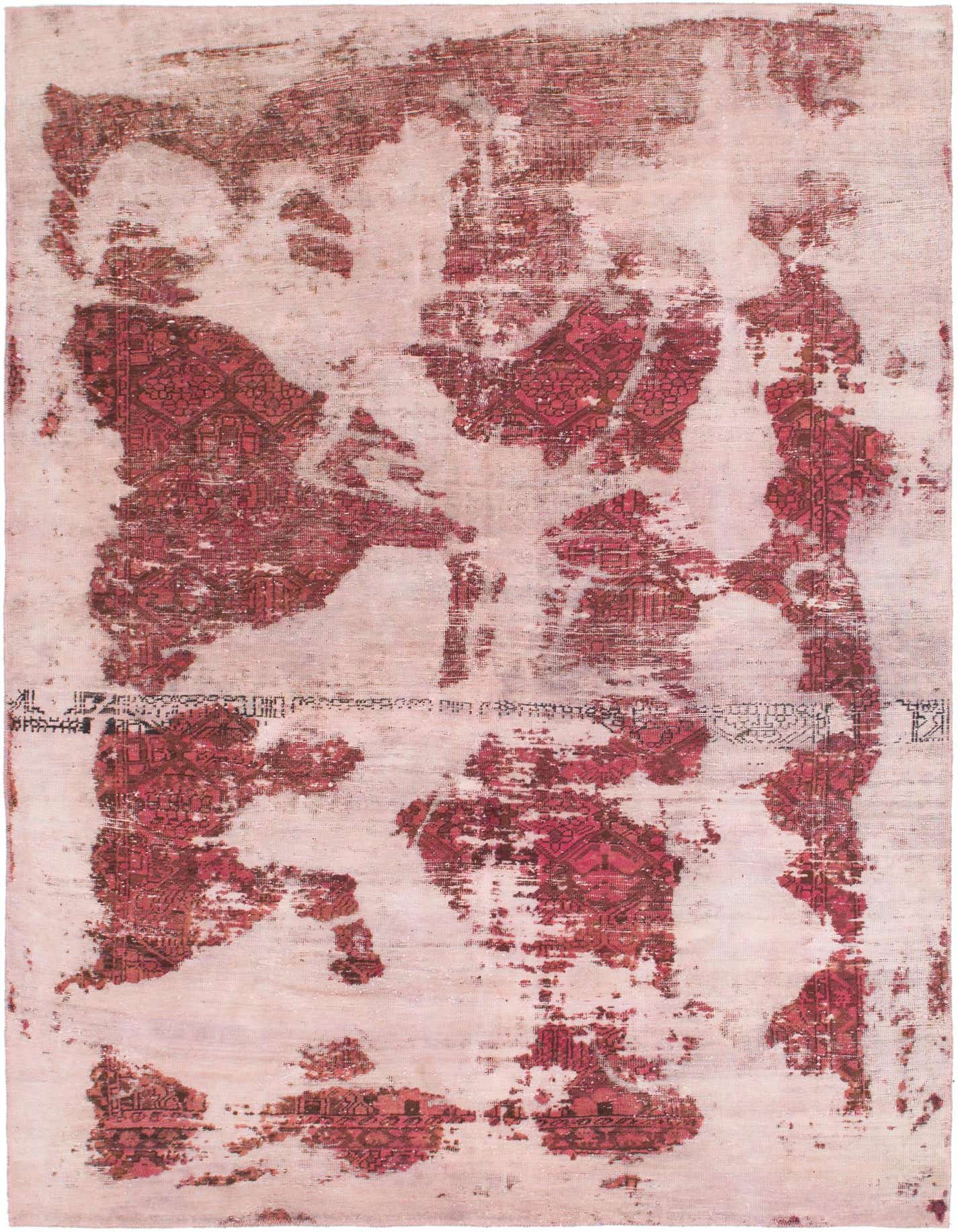 A 6x9 rectangular Ultra Vintage rug in shades of purple and white, featuring a distressed Persian pattern.