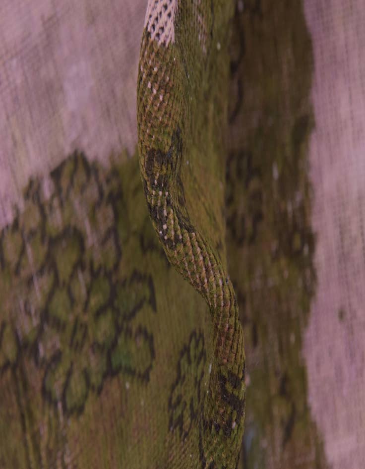 Detail image of  5' 2 x 9'  Hand Knotted Ultra Vintage Persian Wool Rug