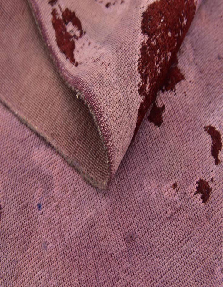 Detail image of  4' 7 x 5' 9  Hand Knotted Ultra Vintage Persian Wool Rug