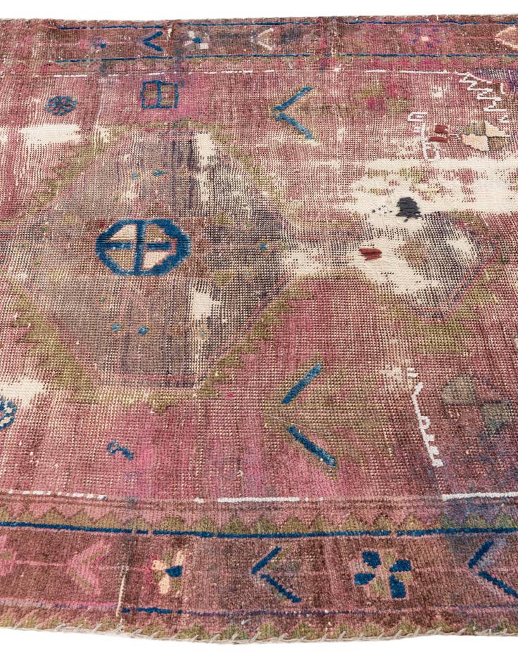 Detail image of  4' 10 x 6' 7  Hand Knotted Ultra Vintage Persian Wool Rug