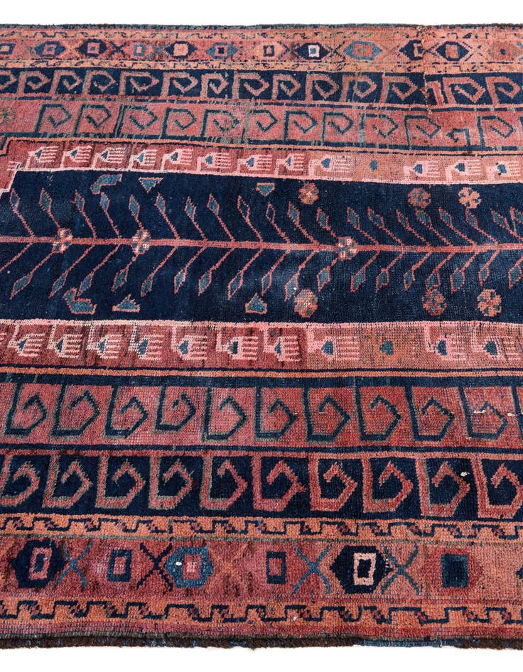 Detail image of  4' 6 x 7' 10  Hand Knotted Ultra Vintage Persian Wool Rug