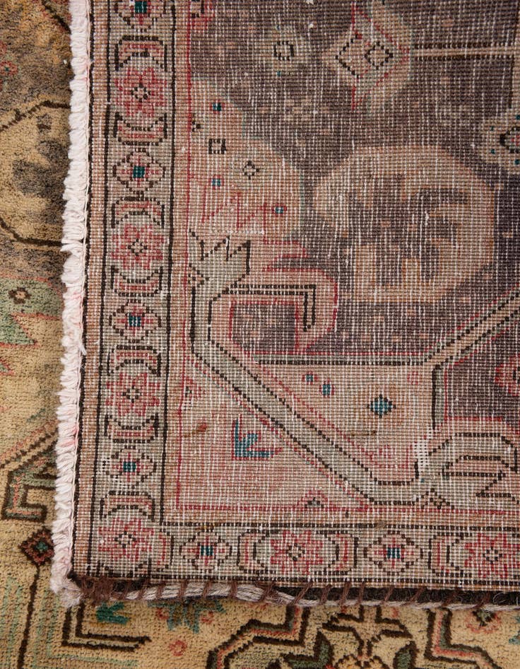 Detail image of  3' 6 x 5' 5  Hand Knotted Ultra Vintage Persian Wool Rug