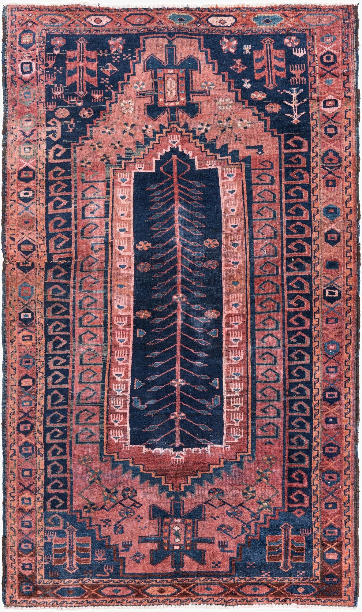  4' 6 x 7' 10  Hand Knotted Ultra Vintage Persian Wool Rug