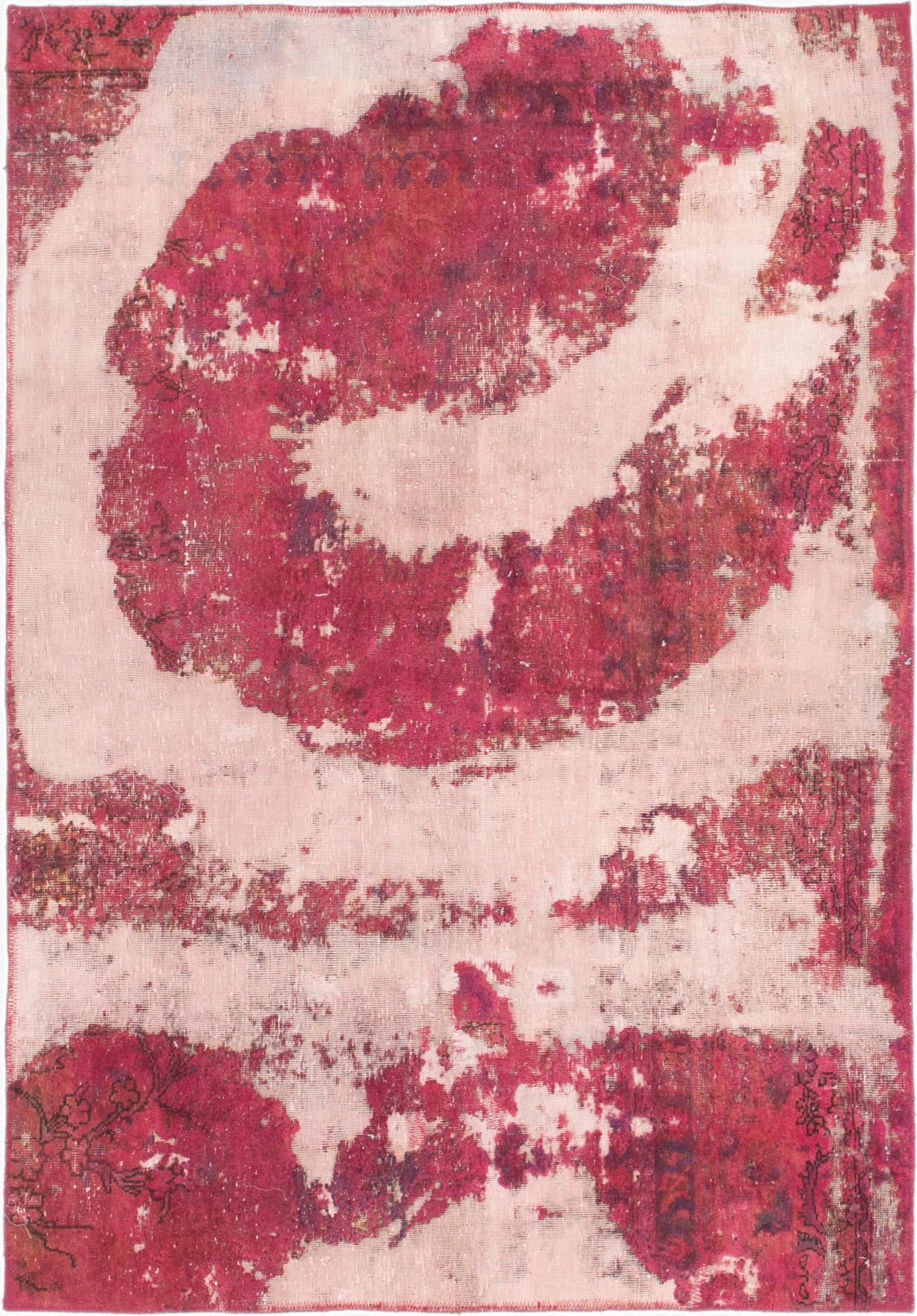  4' 3 x 6'  Hand Knotted Ultra Vintage Persian Wool Rug