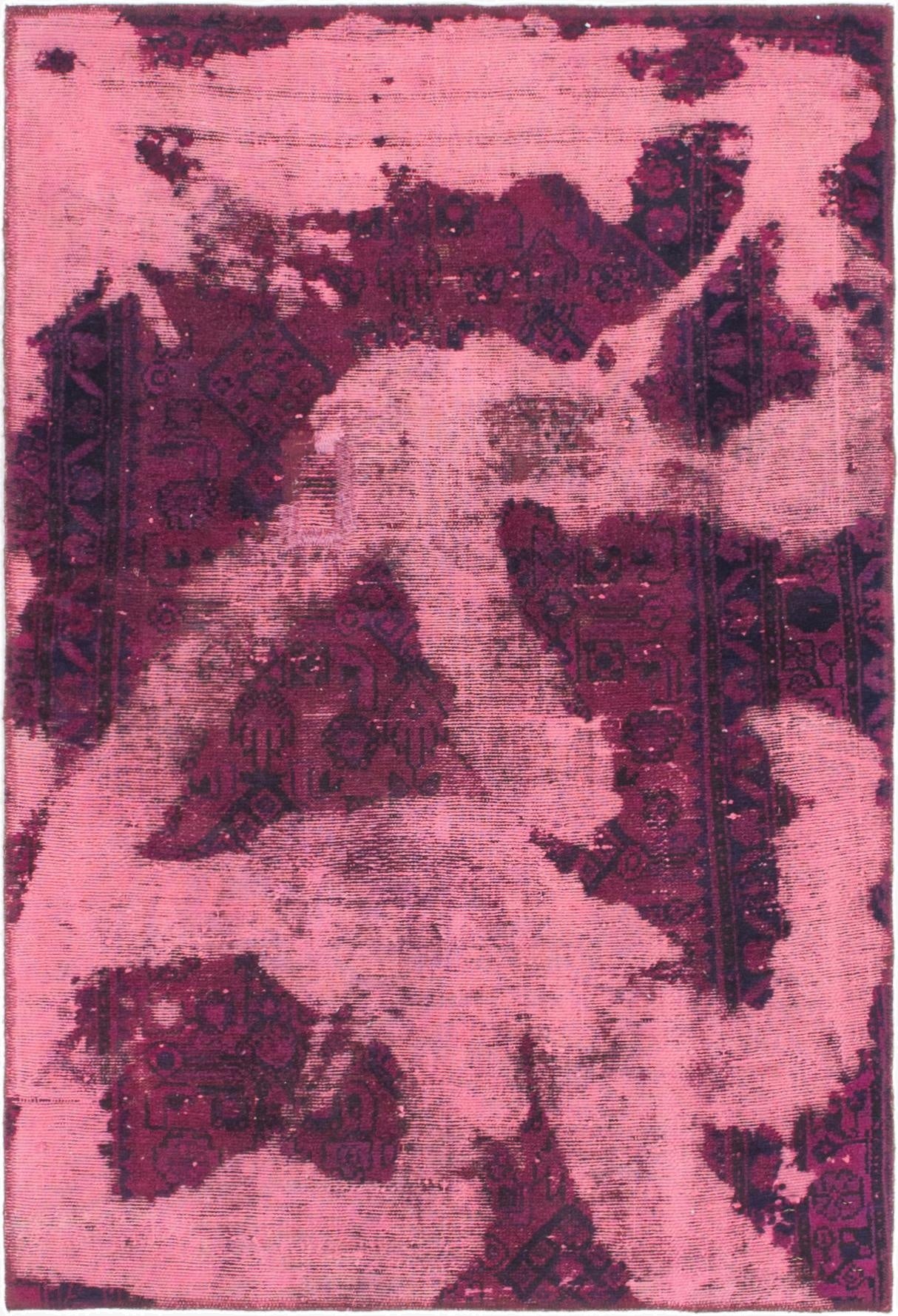  3' 6 x 5' 3  Hand Knotted Ultra Vintage Persian Wool Rug