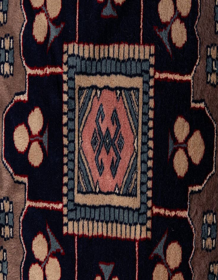 Detail image of  6' x 6' 1  Hand Knotted Bokhara Oriental Wool Round Rug