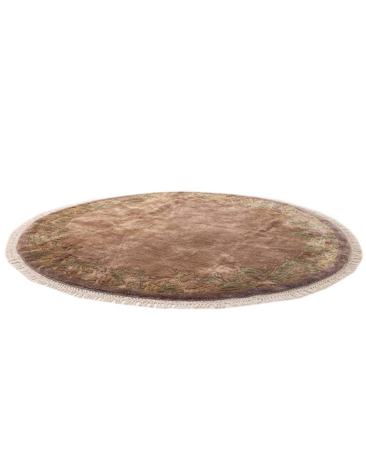 Detail image of  6' 6 x 6' 7  Hand Knotted Nepal Wool Round Rug