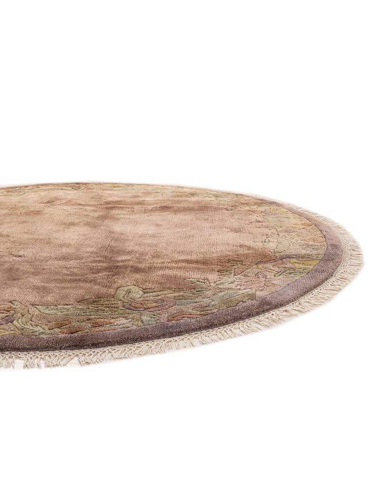 Detail image of  6' 6 x 6' 7  Hand Knotted Nepal Wool Round Rug