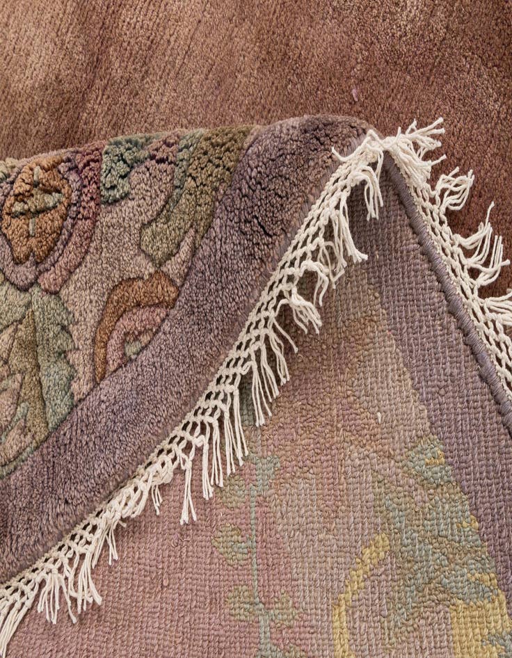 Detail image of  6' 6 x 6' 7  Hand Knotted Nepal Wool Round Rug