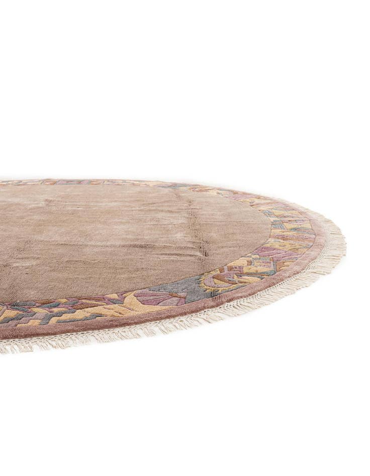 Detail image of  9' 11 x 9' 11  Hand Knotted Tibet Wool Round Rug