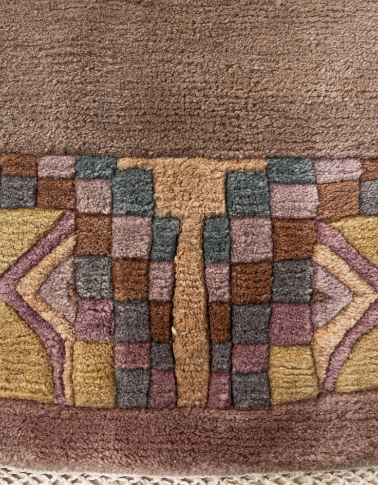 Detail image of  9' 11 x 9' 11  Hand Knotted Tibet Wool Round Rug