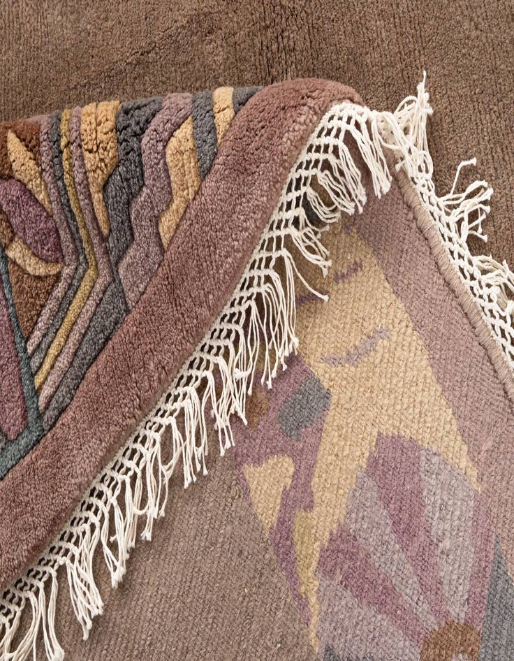 Detail image of  9' 11 x 9' 11  Hand Knotted Tibet Wool Round Rug