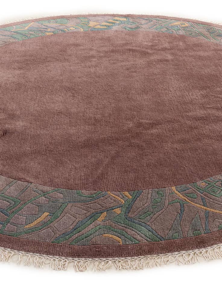 Detail image of  7' 5 x 7' 6  Hand Knotted Tibet Wool Round Rug