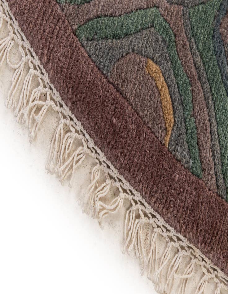 Detail image of  7' 5 x 7' 6  Hand Knotted Tibet Wool Round Rug