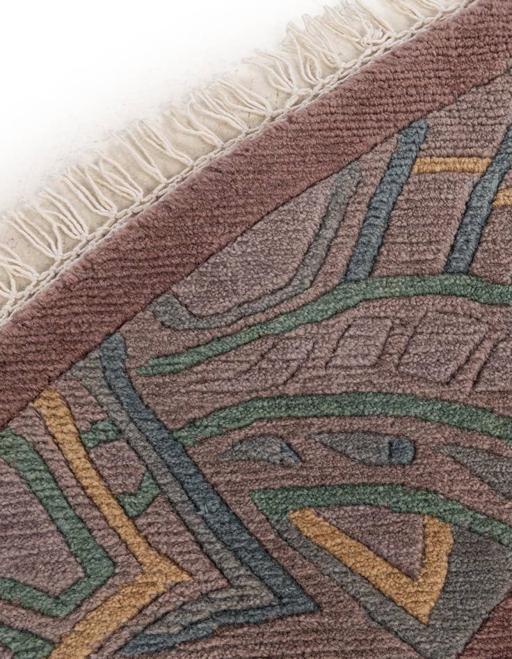 Detail image of  7' 5 x 7' 6  Hand Knotted Tibet Wool Round Rug