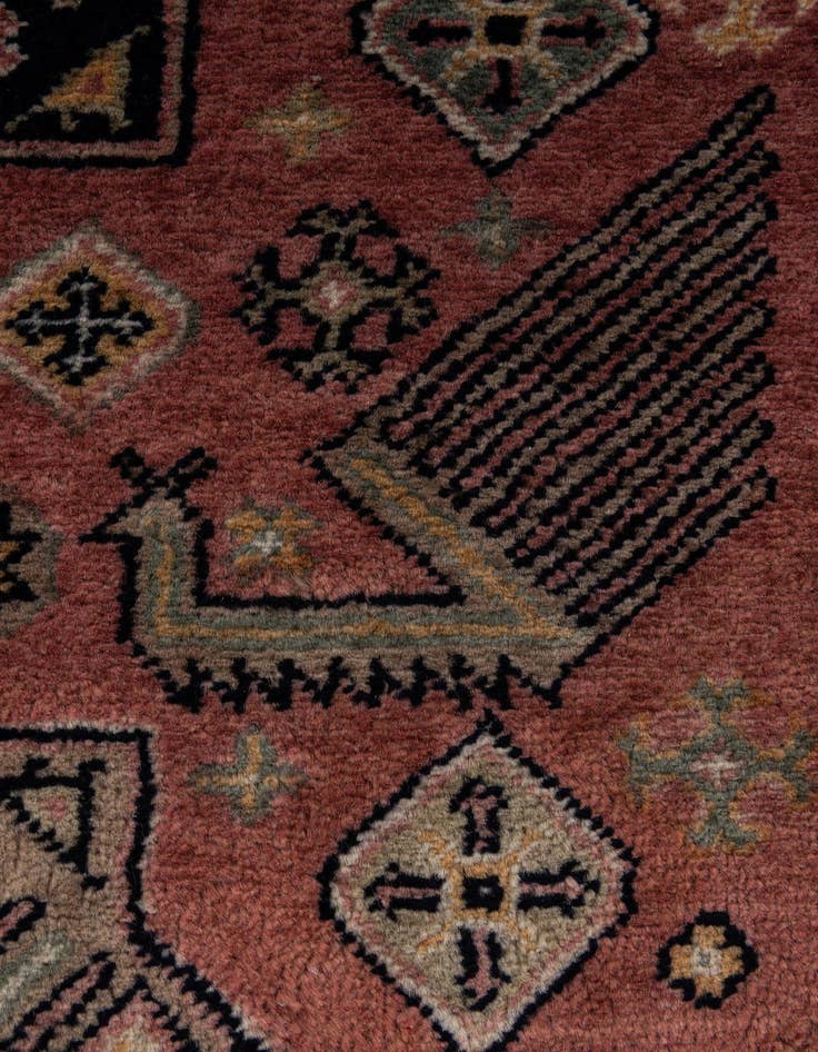 Detail image of  2' 9 x 9' 9  Hand Knotted Bokhara Oriental Wool Runner Rug