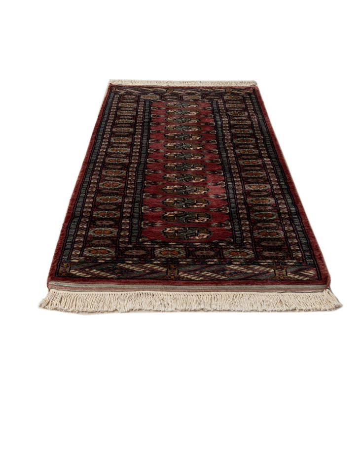 Detail image of  2' 6 x 5' 9  Hand Knotted Bokhara Oriental Wool Runner Rug