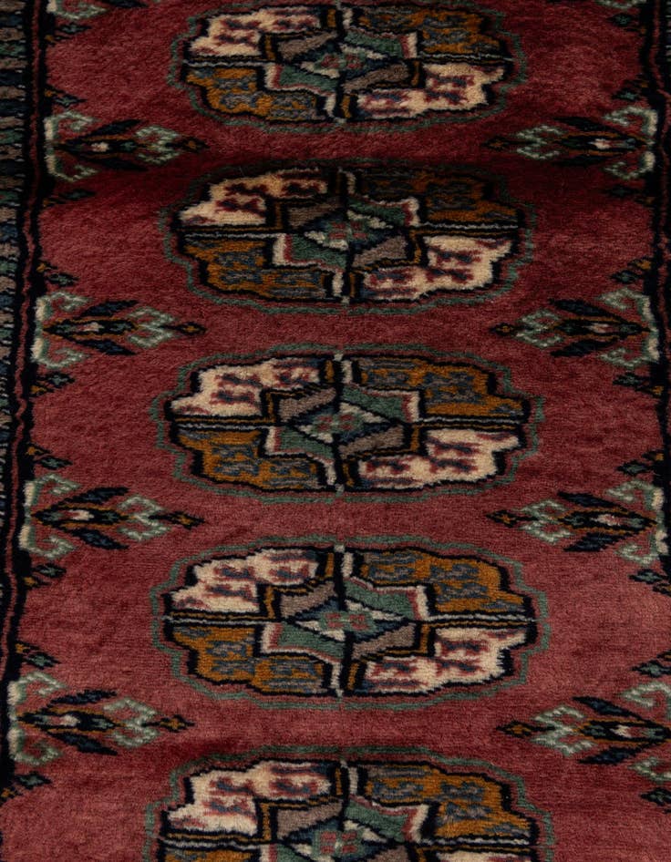 Detail image of  2' 6 x 5' 9  Hand Knotted Bokhara Oriental Wool Runner Rug