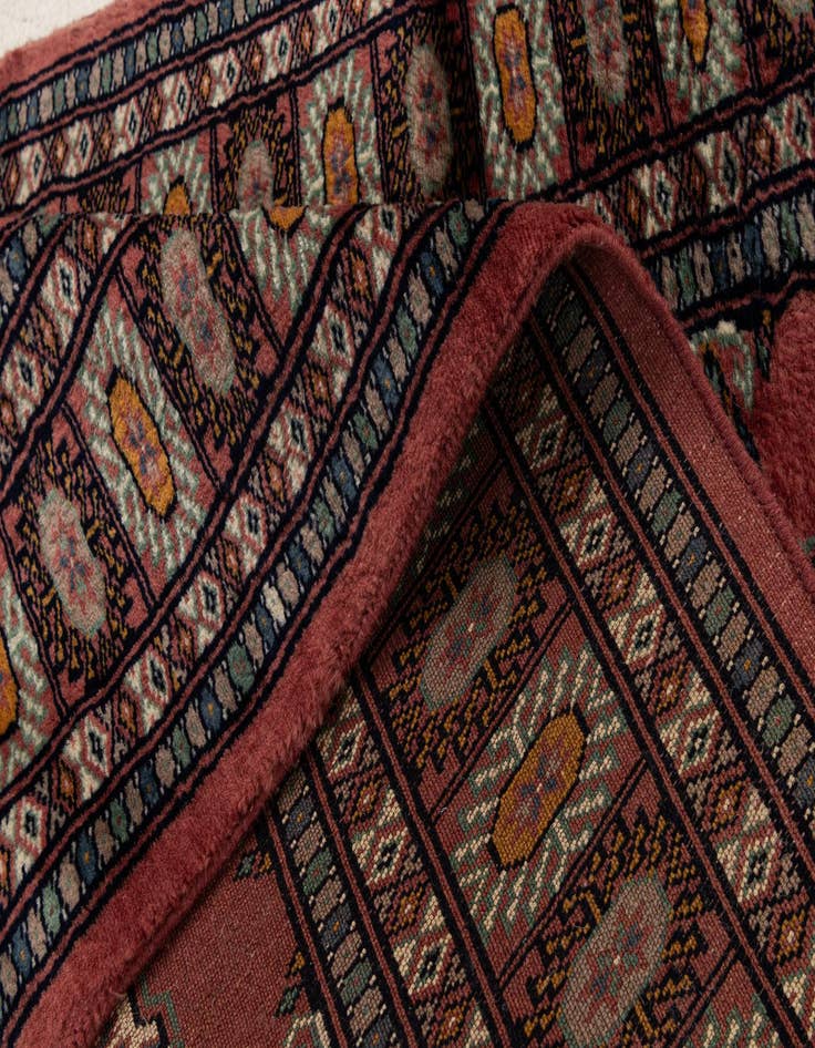 Detail image of  2' 6 x 5' 9  Hand Knotted Bokhara Oriental Wool Runner Rug
