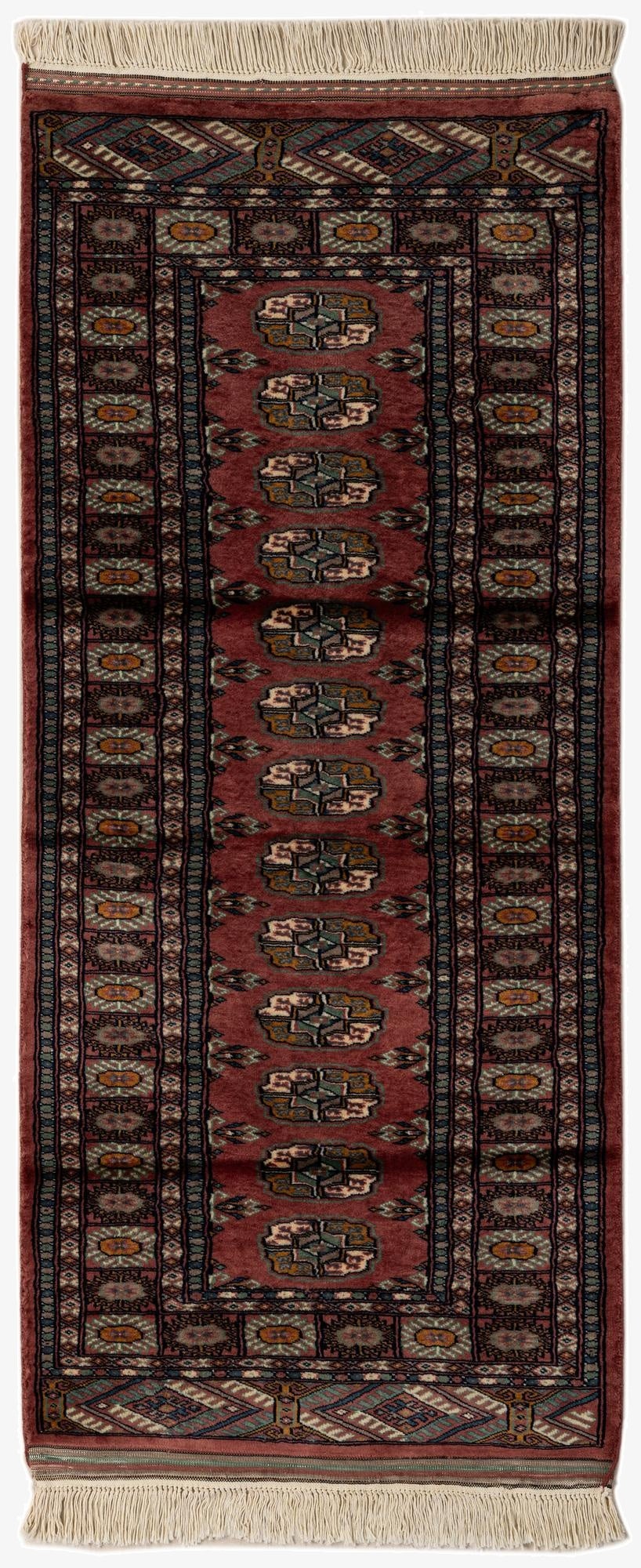 2' 6 x 5' 9  Hand Knotted Bokhara Oriental Wool Runner Rug