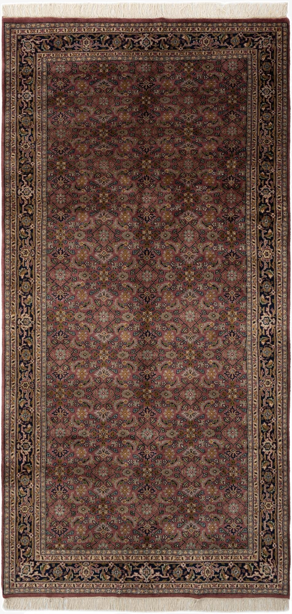  5' 1 x 10' 4  Hand Knotted Farahan Wool Runner Rug
