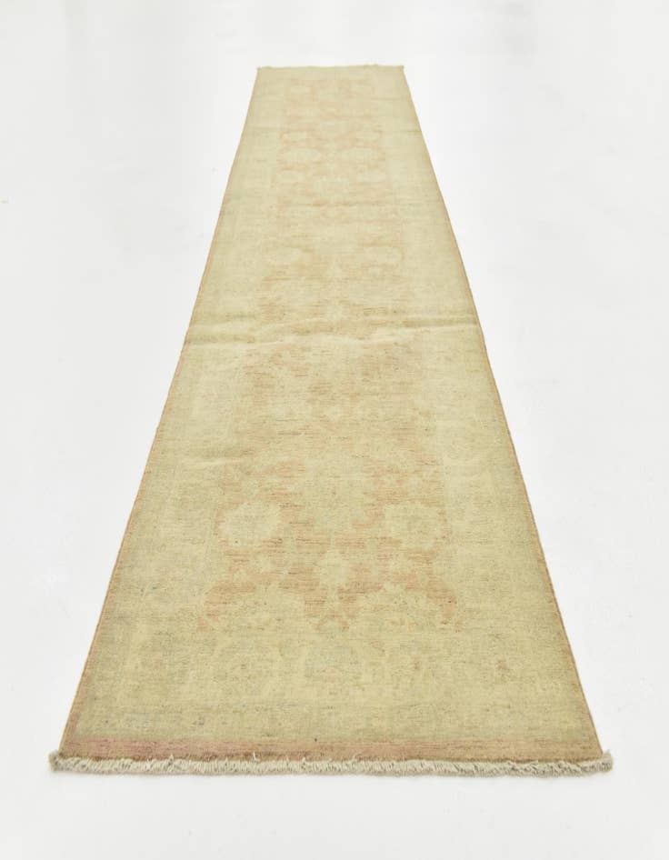 Detail image of  2' 7 x 9' 8  Hand Knotted Peshawar Ziegler Runner Rug