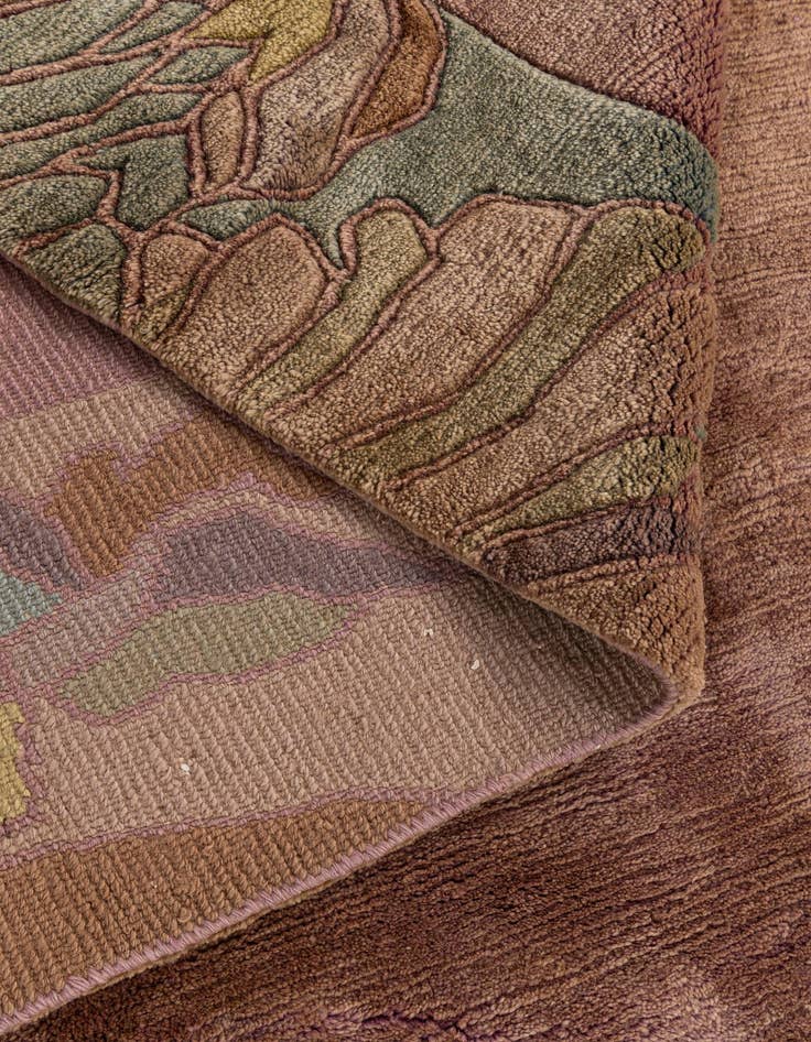 Detail image of  8' 2 x 8' 3  Hand Knotted Nepal Wool Square Rug