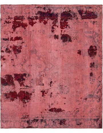5' 8 x 6' 9 Hand Knotted Ultra Vintage Persian Wool Square Rug