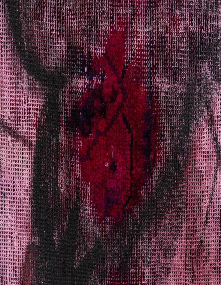 Detail image of  3' 9 x 4' 2  Hand Knotted Ultra Vintage Persian Wool Square Rug