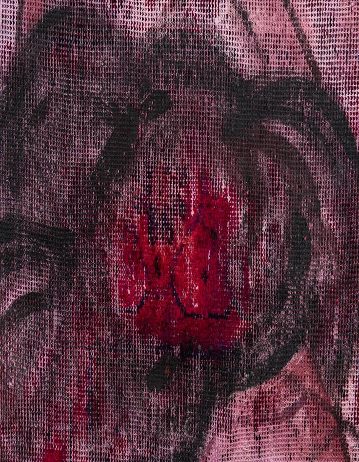 Detail image of  3' 9 x 4' 2  Hand Knotted Ultra Vintage Persian Wool Square Rug