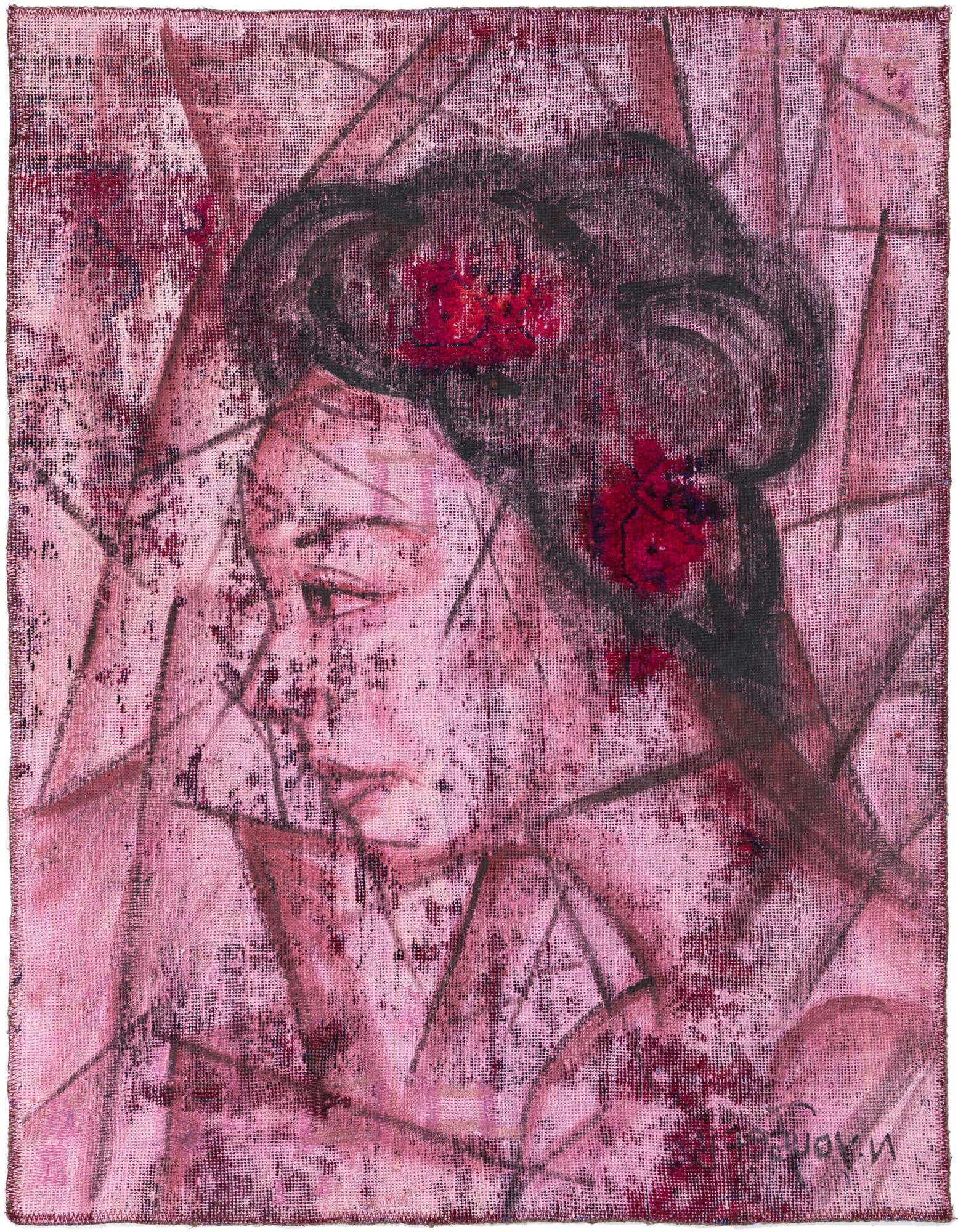 Primary image  3' 9 x 4' 2  Hand Knotted Ultra Vintage Persian Wool Square Rug