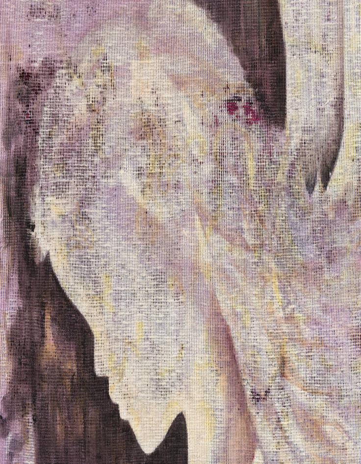 Detail image of  3' 4 x 3' 8  Hand Knotted Ultra Vintage Persian Wool Square Rug