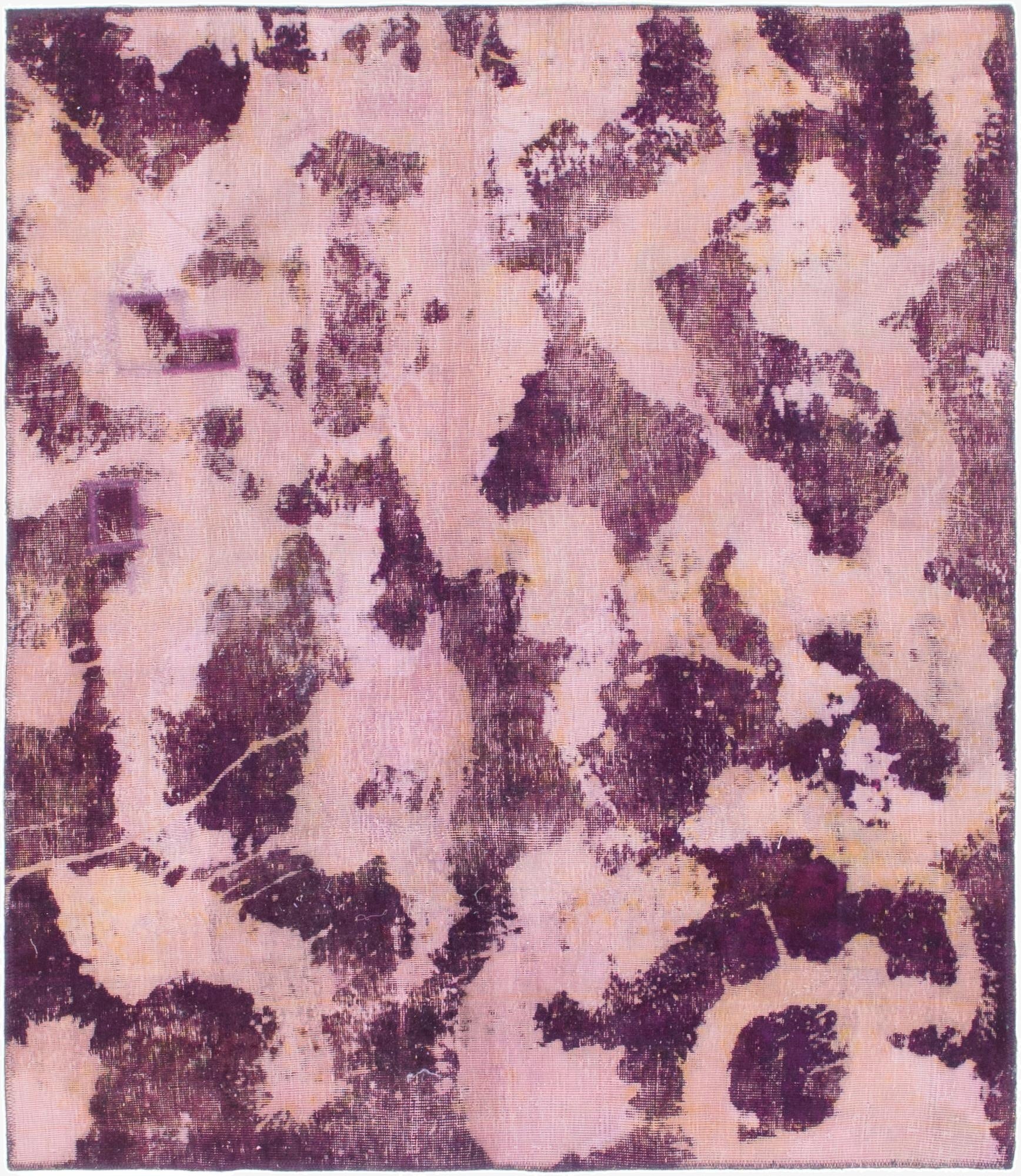  5' 2 x 5' 10  Hand Knotted Ultra Vintage Persian Wool Square Rug