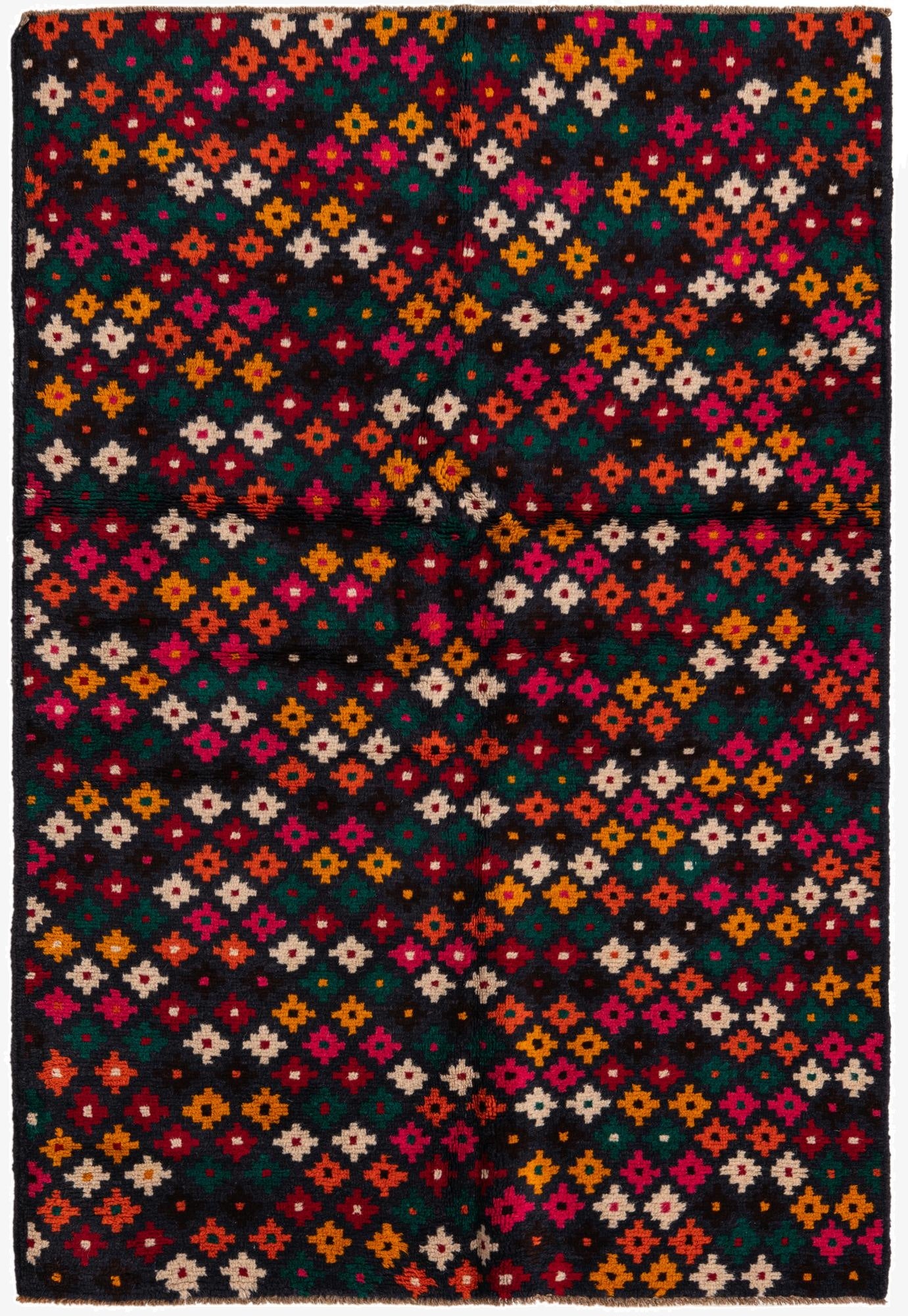  3' 10 x 5' 7  Hand Knotted Balouch Wool Rug