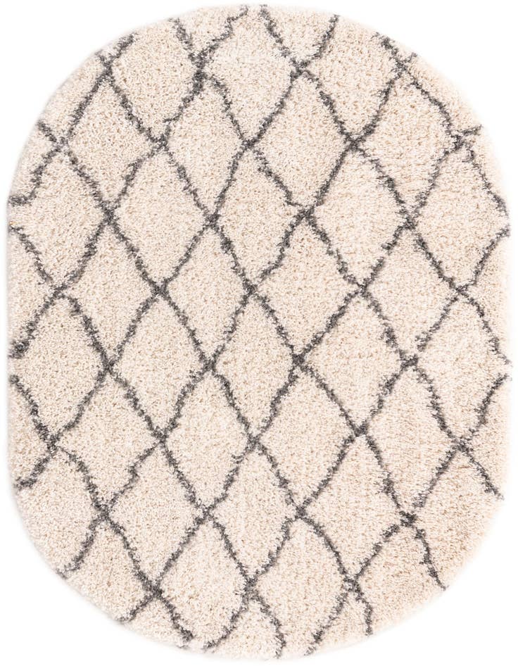 Detail image of  4' x 6' Moroccan Shag Oval Rug