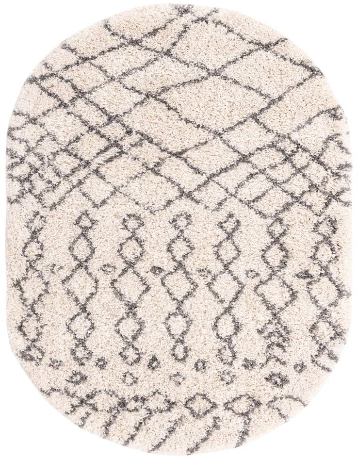 Detail image of  4' x 6' Moroccan Shag Oval Rug