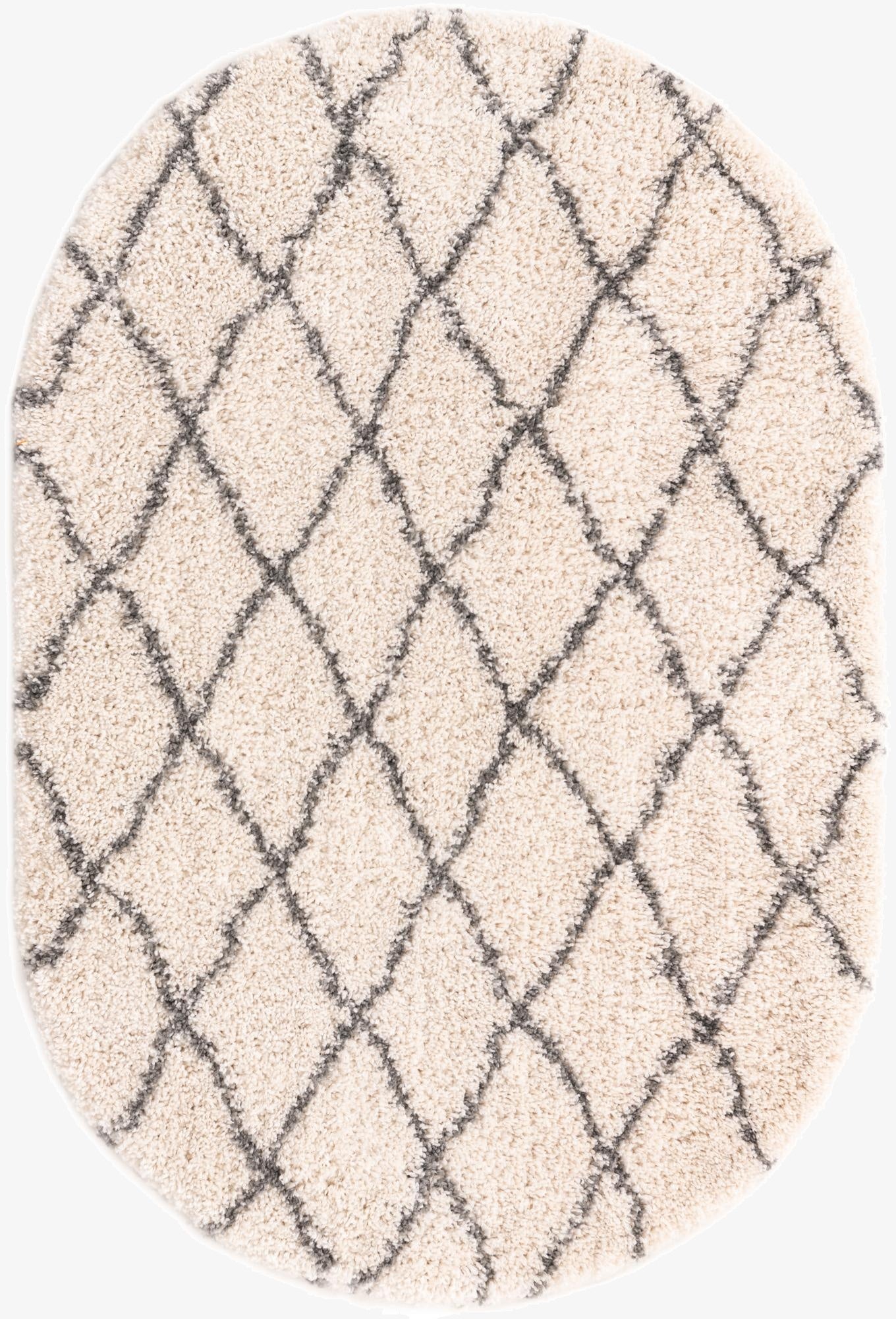  4' x 6' Moroccan Shag Oval Rug