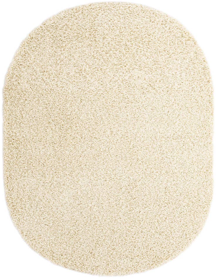 Detail image of  5' 3 x 8' Solid Shag Oval Rug