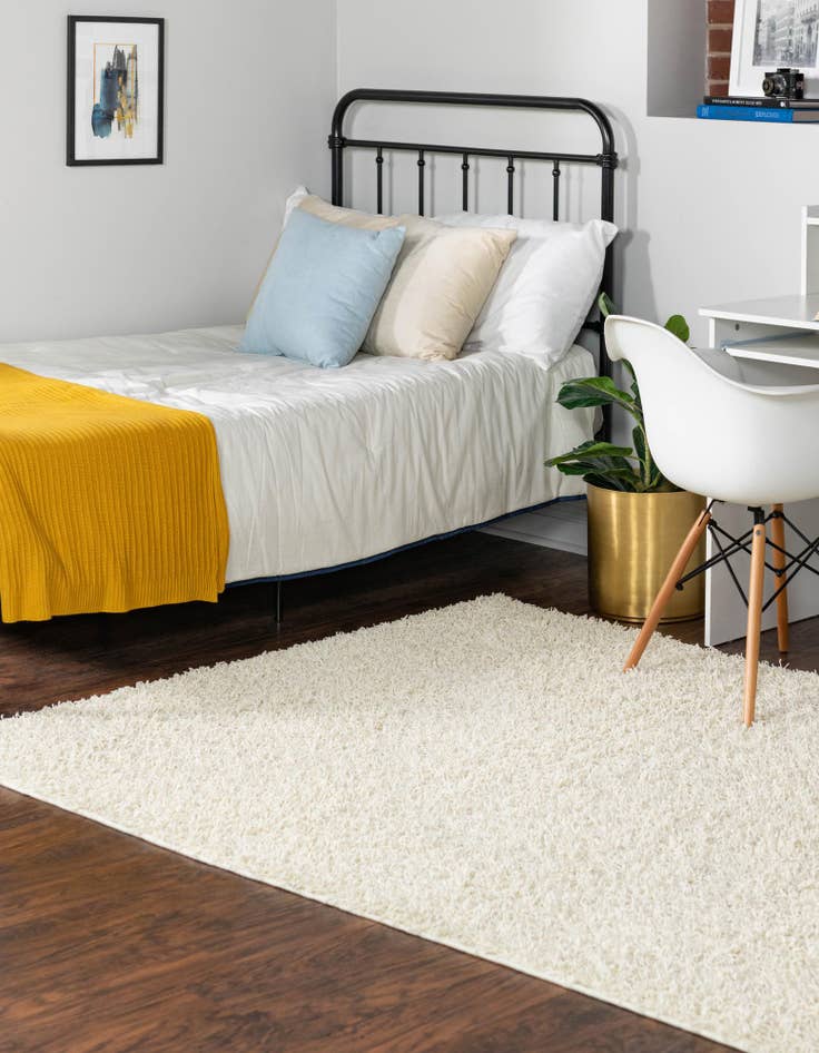 9' x 12' Comfort Solid Shag Rug