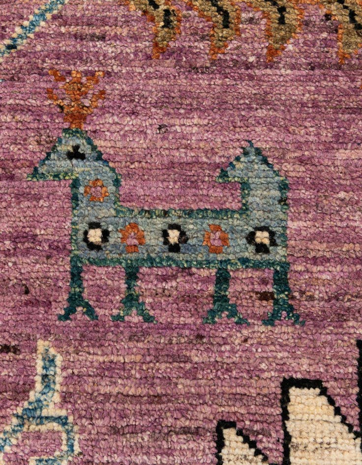 Detail image of  8' 4 x 10' 2  Hand Knotted Oushak Wool Rug