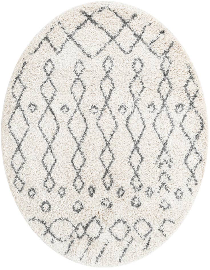 Detail image of  5' 3 x 5' 3 Moroccan Shag Round Rug
