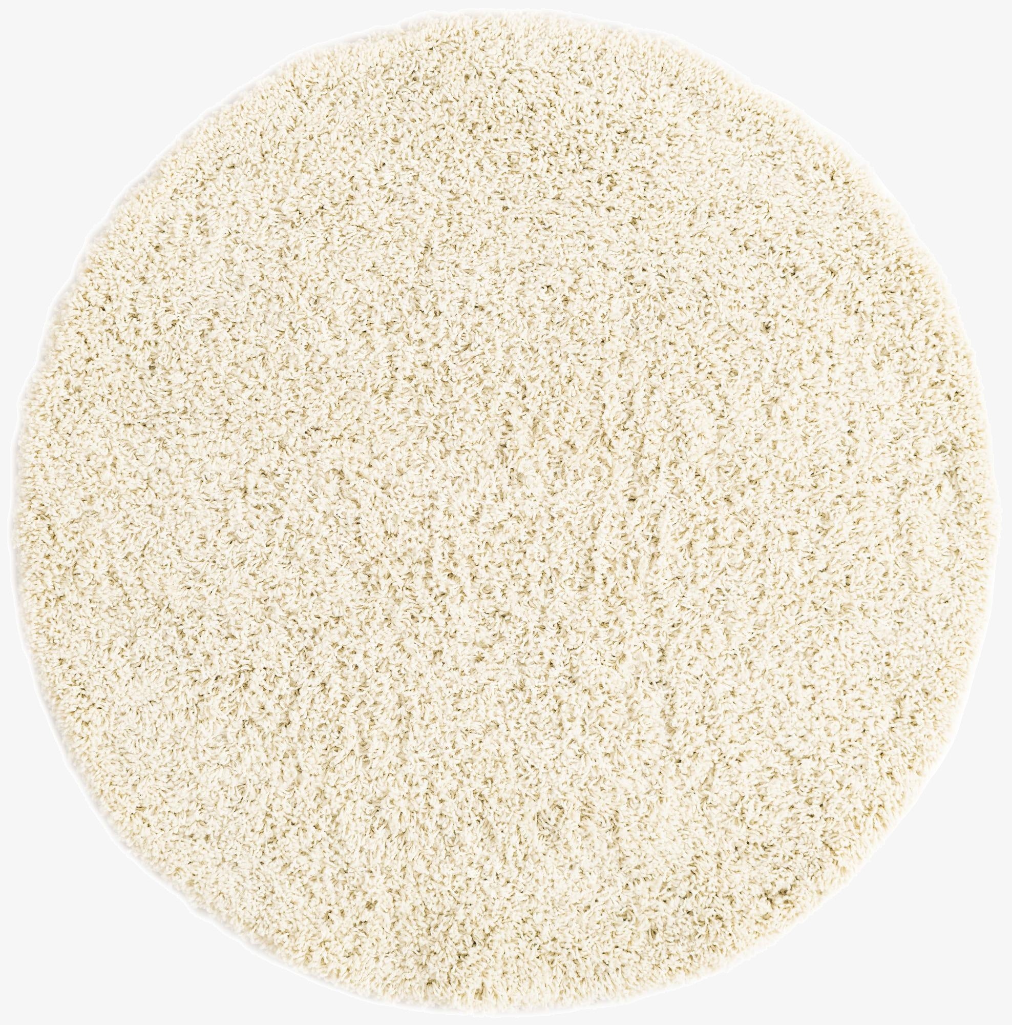  4' x 4' Solid Shag Round Rug