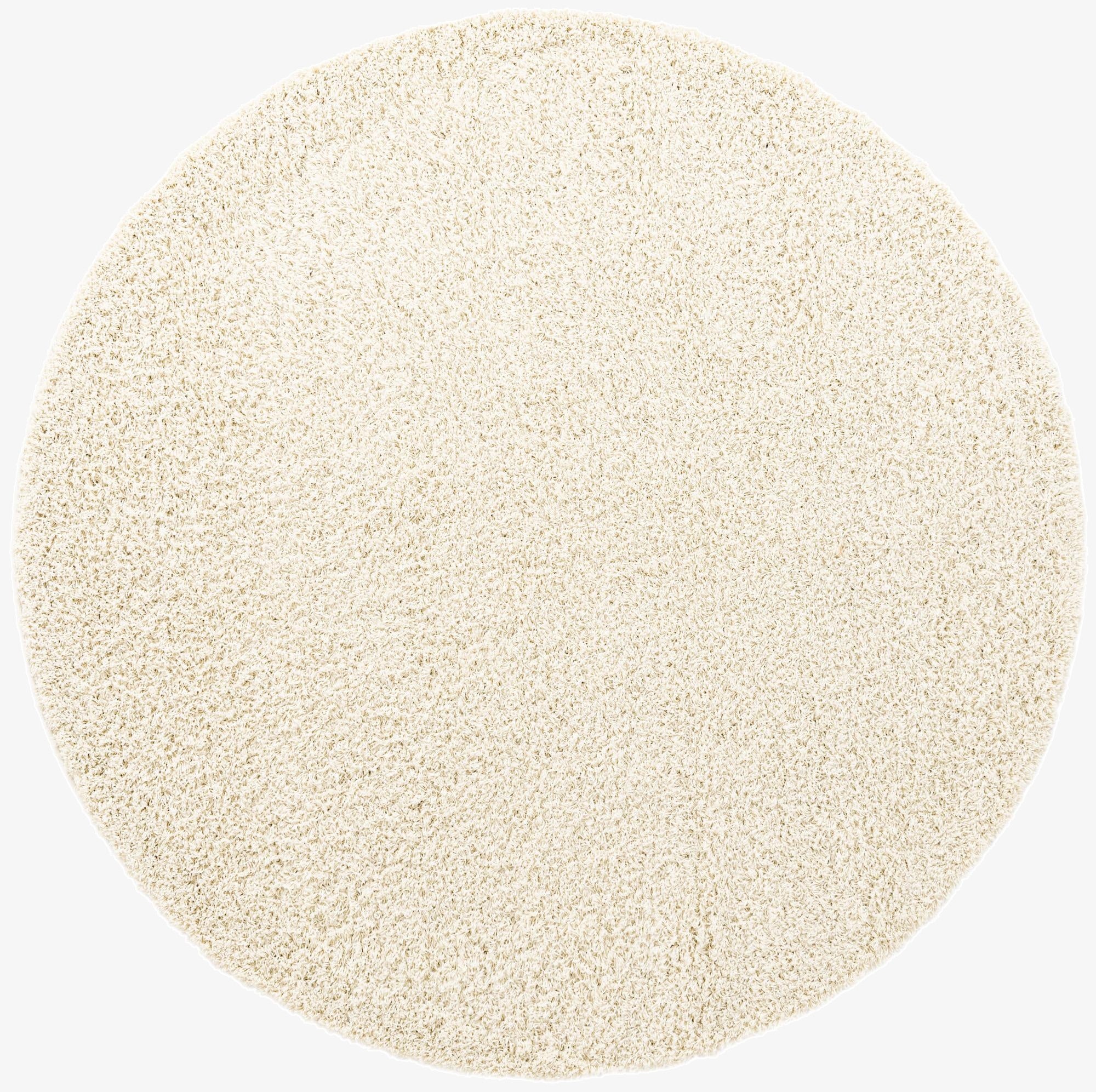  7' 10 x 7' 10 Solid Shag Round Rug