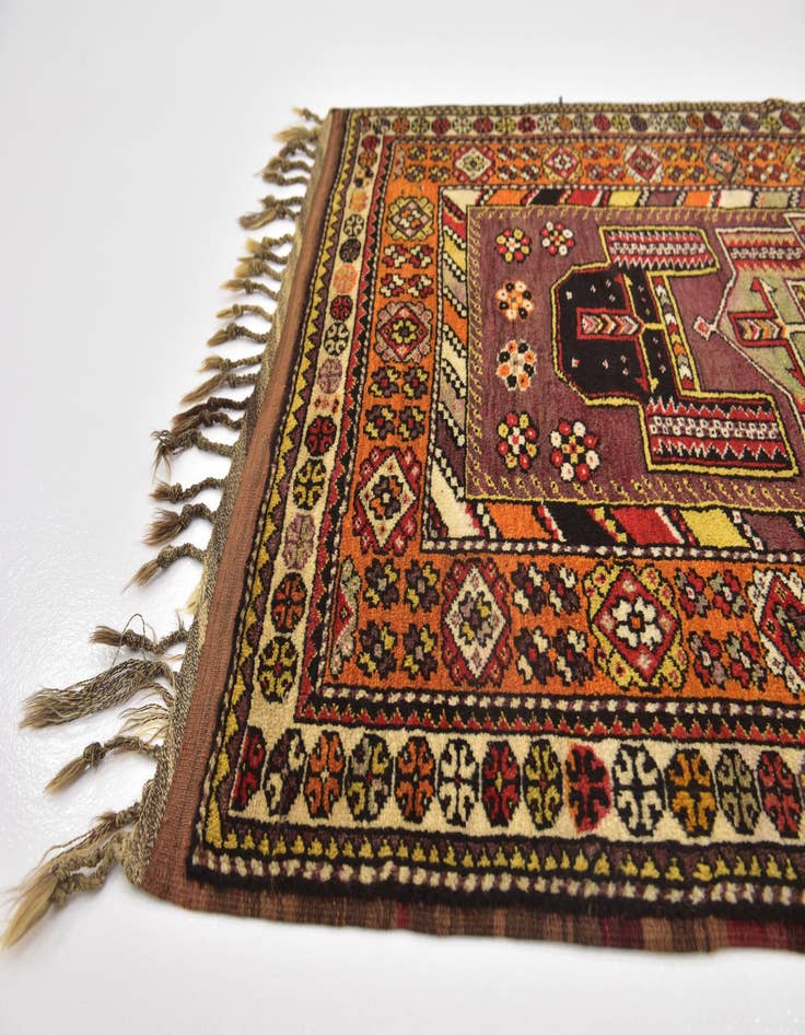 Detail image of  4' x 5' 7  Hand Knotted Anatolian Wool Rug