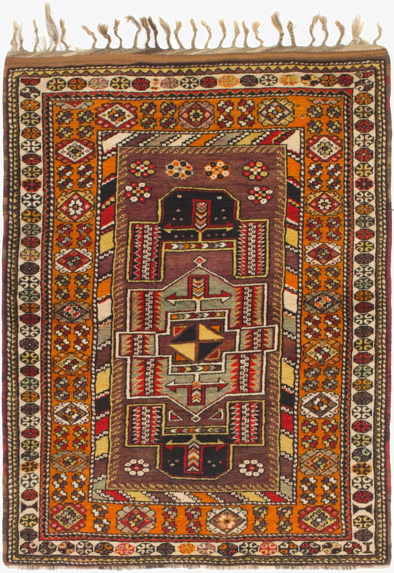  4' x 5' 7  Hand Knotted Anatolian Wool Rug