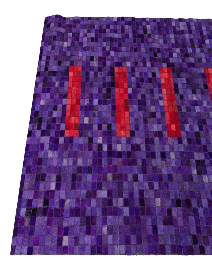 Detail image of 3' 10 x 5' 8 Cowhide Leather Rug