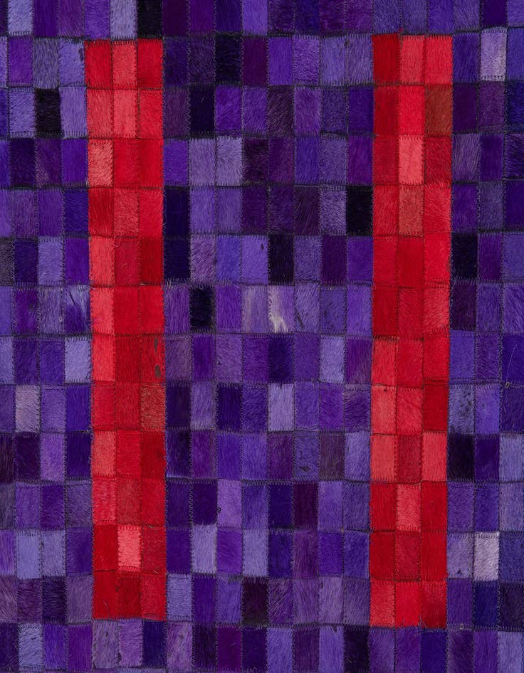 Detail image of 3' 10 x 5' 8 Cowhide Leather Rug