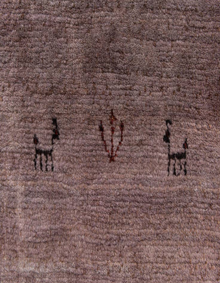 Detail image of  2' 8 x 4' 11  Hand Knotted Gabbeh Wool Rug
