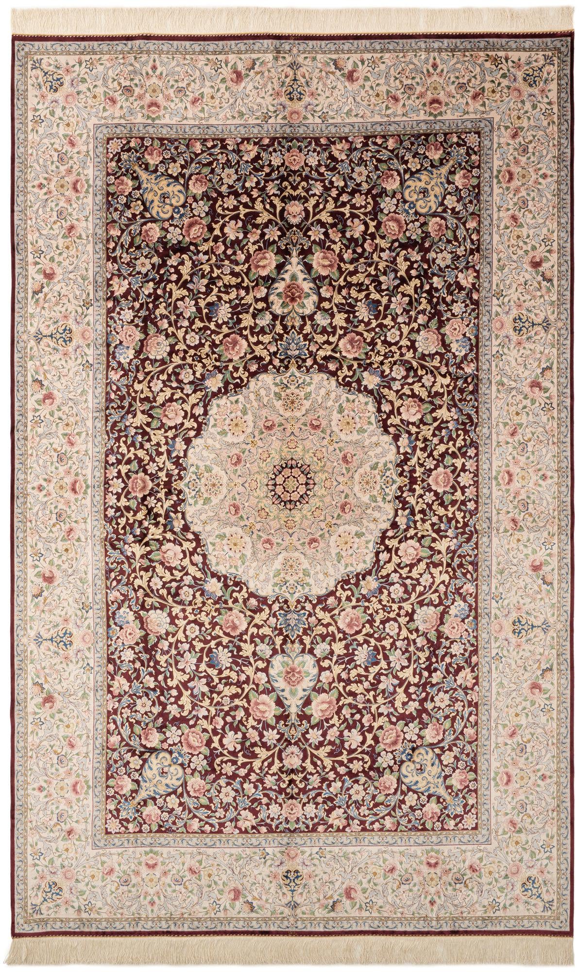  6' 3 x 10' Ghom Design Rug