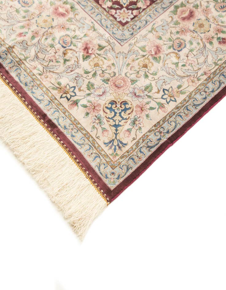 Detail image of  6' 3 x 10' Ghom Design Rug